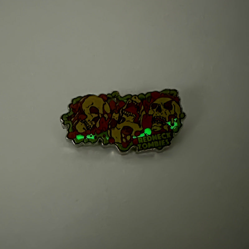 Redneck Zombies - Glow-in-the-Dark Liquid Filled Enamel Pin