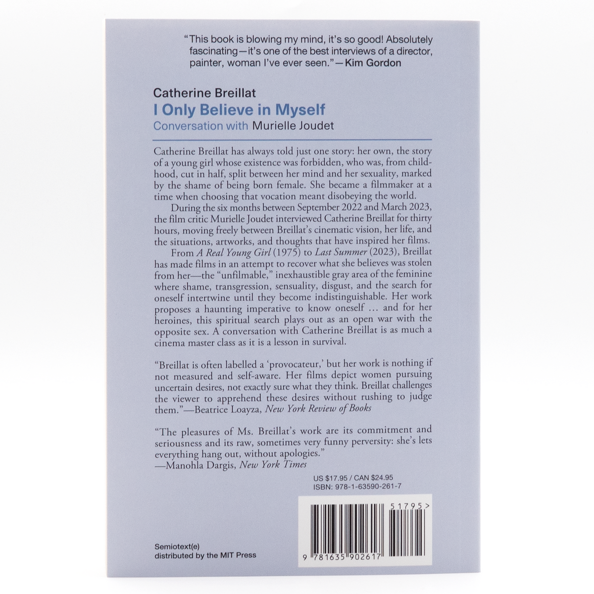 I Only Believe in Myself: Conversation with Murielle Joudet - Paperback Book