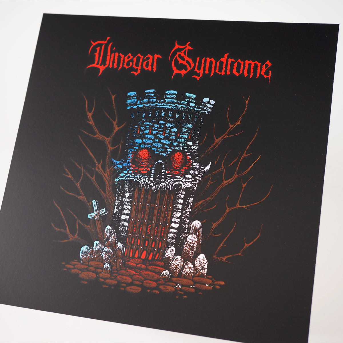 Vinegar Syndrome Castle Gate - LP Size Rainbow Holographic Foil Screen Print