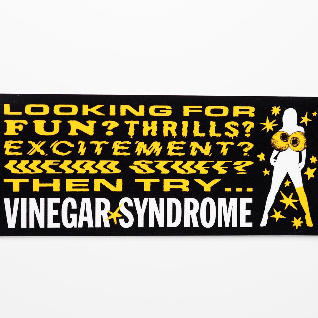 Vinegar Syndrome 'Looking for Fun?' Bumper Sticker
