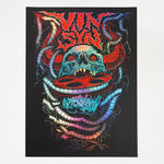 VinSyn Reel Skull - Rainbow Holographic Screen Print