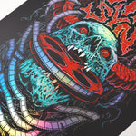 VinSyn Reel Skull - Rainbow Holographic Screen Print