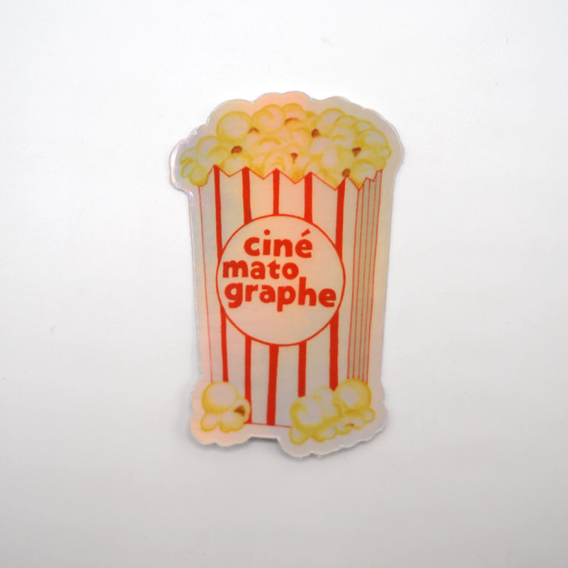 Holographic Cinématographe Popcorn Sticker