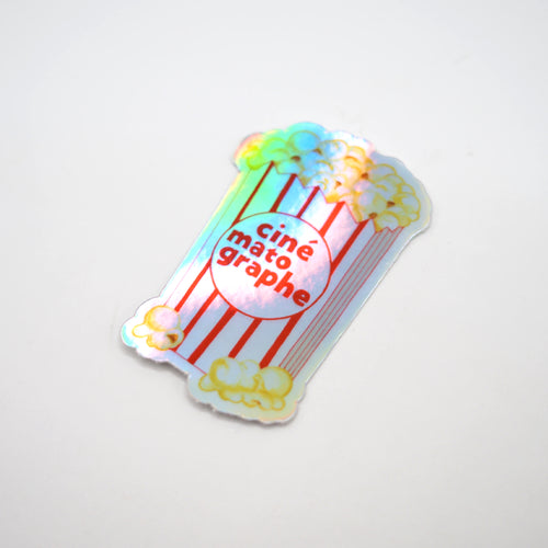 Holographic Cinématographe Popcorn Sticker