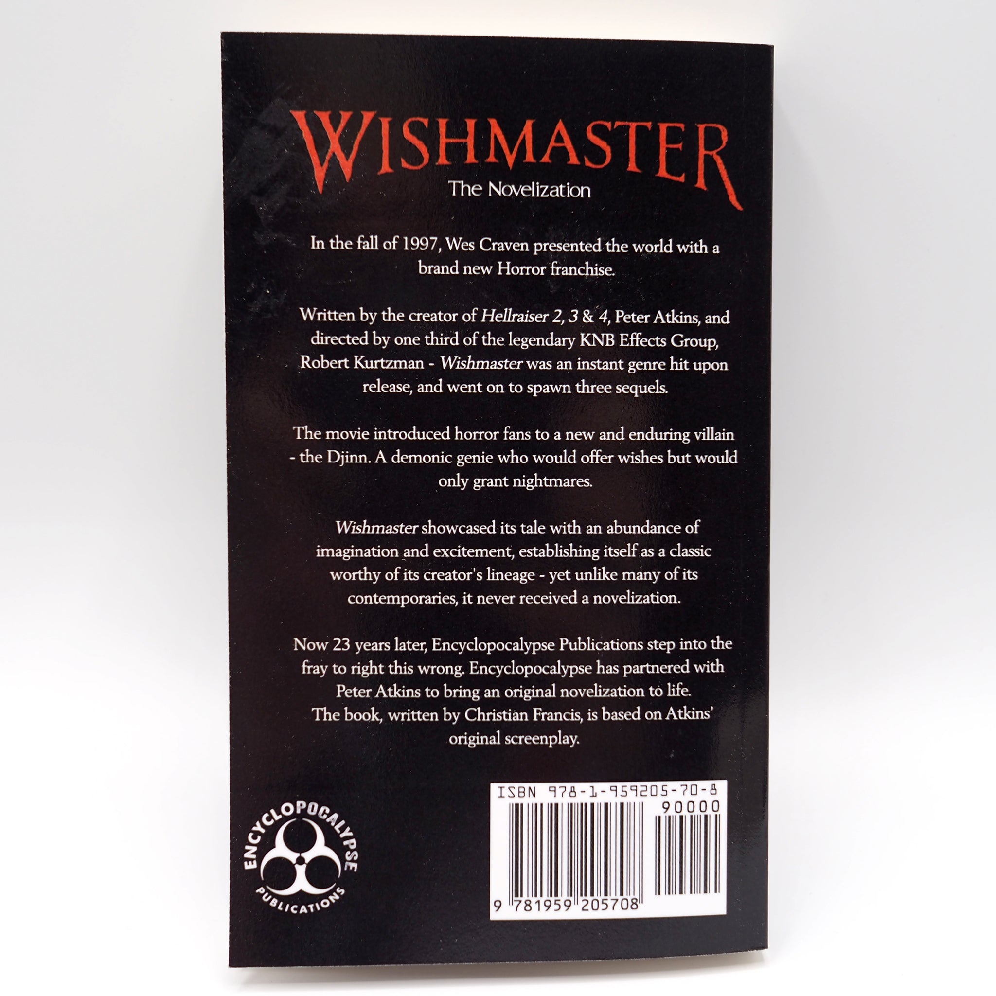 Wishmaster The Novelization Paperback Book Vinegar Syndrome