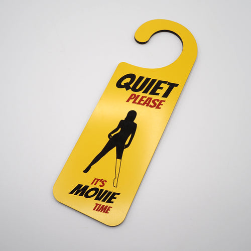 Quiet Please, It's Movie Time - Door Hanger